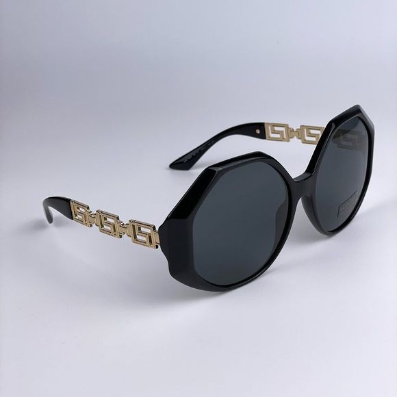 Versace Black and Gold Octagonal Sunglasses main image 4